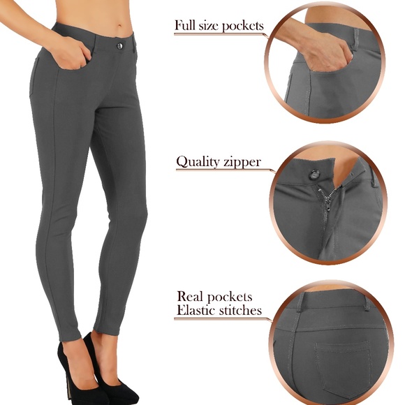 Yelete Pants - Women's Jean Look Buttery Soft Jeggings 01
